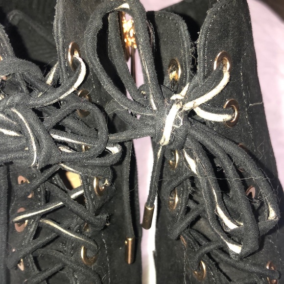 ANNE MICHELLE- sexy lace up peep toe boots - Picture 9 of 12